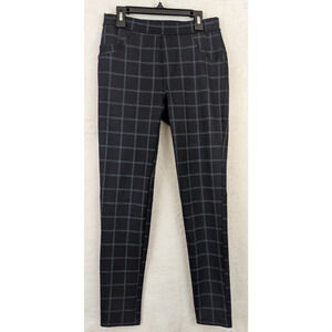 Sanctuary sz S Plaid Leggings black & gray elastic waist stretchy 2577